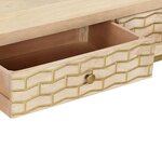 vidaXL Table console doré 90x30x75 cm bois solide de manguier