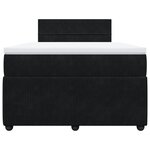 vidaXL Sommier à lattes de lit avec matelas Noir 120x200 cm Velours