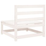 vidaXL Canapés de jardin sans accoudoirs 3 Pièces blanc bois pin massif