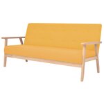vidaXL Ensemble de canapé 2 Pièces Tissu jaune