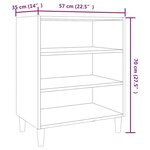 vidaXL Buffet Chêne marron 57x35x70 cm Aggloméré