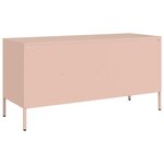 vidaXL Meuble TV rose 100 5x39x50 5 cm acier laminé à froid