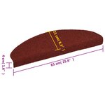 vidaXL Tapis autoadhésifs de marches 5 Pièces Rouge 65x21x4 cm Aiguilleté