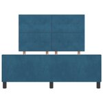 Lit vidaXL Bleu Foncé 160x200 cm Velours