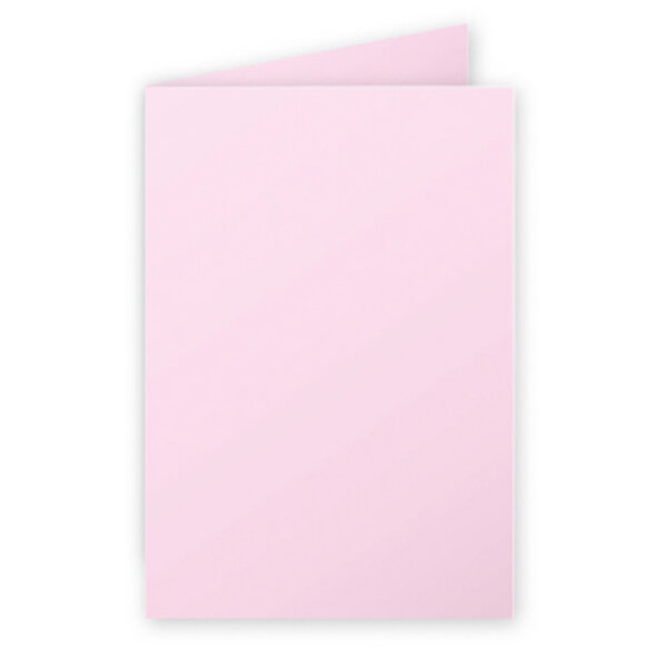 Paquet de 25 cartes pliées 210g 110x155 rose dragée clairefontaine