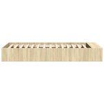 vidaXL Cadre de lit chêne sonoma 90x200 cm bois d'ingénierie