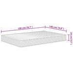 vidaXL Matelas en mousse moyennement doux 140x190 cm