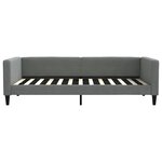 vidaXL Lit de jour avec gigogne sans matelas gris foncé 100x200 cm