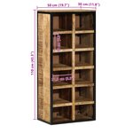 vidaXL Cabinet à chaussures 50x30x110 cm Bois brut de mangue