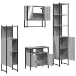 vidaXL Ensemble de meubles de salle de bain 4 Pièces Sonoma gris