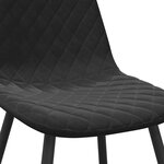 vidaXL Chaises à manger lot de 2 Noir Velours
