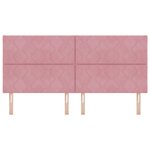 vidaXL Tête de lit design blocs en diamant rose 200 cm velours