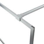 vidaXL Paroi de douche Argenté 90x195 cm Verre ESG transparent