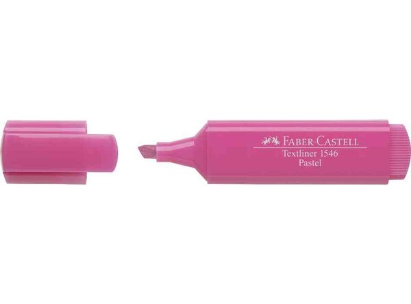 Surligneur TEXTLINER 1546 PASTEL Pte Biseautée 1 - 5 mm Rose FABER-CASTELL