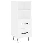 vidaXL Buffet haut Blanc 34 5x34x180 cm Bois d'ingénierie