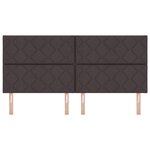 vidaXL Tête de lit Blocs en Diamant Marron Foncé 200 cm Tissu