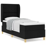 Lit Box Spring vidaXL avec Matelas Noir 80x200 cm en Tissu