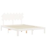 vidaXL Cadre de lit sans matelas blanc 140x190 cm bois de pin massif