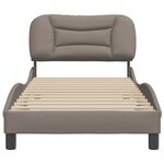 vidaXL Cadre de lit sans matelas taupe 90x190 cm tissu
