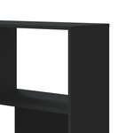 vidaXL Bibliothèque d'angle à 4 niveaux noir bois d'ingénierie