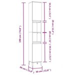 vidaXL Ensemble de meubles de salle de bain 3 Pièces Sonoma gris