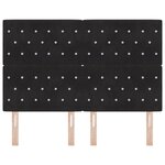 vidaXL Tête de lit LED noire en velours 72 cm