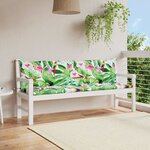 vidaXL Coussins de banc de jardin lot de 2 multicolore 200x50x7 cm