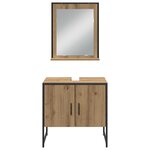 vidaXL Ensemble de meubles de salle de bain en 4 pièces Chêne artisanal Bois d'ingénierie