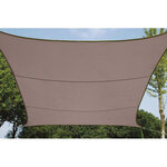 Perel Voile d'ombrage  hydrofuge  5 x 5 m  160 g/m²  polyester  carré  taupe