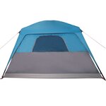 vidaXL Tente familiale avec porche 6 personnes bleu imperméable