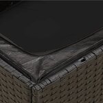 vidaXL Canapé de jardin avec coussins 2 places noir résine tressée