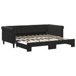 vidaXL Lit de jour avec lit gigogne noir 90x190 cm velours