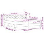 vidaXL Lit à ressort avec matelas bleu foncé 200x200 cm en velours