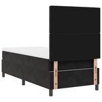 Lit Box Spring vidaXL avec matelas et LED Noir 90x190 cm Velours