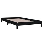 vidaXL Lit empilable sans matelas noir 80x200 cm bois massif de pin