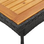 vidaXL Ensemble à manger de jardin et coussins 3 Pièces noir rotin acacia