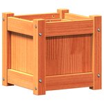 vidaXL Jardinière cire marron 31x31x31 cm bois de pin massif