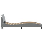 vidaXL Cadre de lit avec tête de lit Gris clair 80x200 cm Tissu