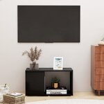 vidaXL Meuble TV Noir 60x24x32 cm Aggloméré