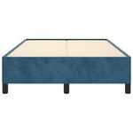 vidaXL Cadre de lit sans matelas bleu foncé 120x200 cm velours