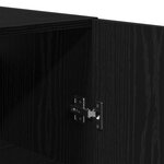 Armoires vidaXL 2 Pièces Chêne Noir 69 5x34x180 cm Bois d'ingénierie