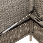 vidaXL Banc de jardin avec coussins gris clair résine tressée