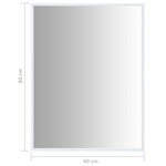 vidaXL Miroir Blanc 80x60 cm