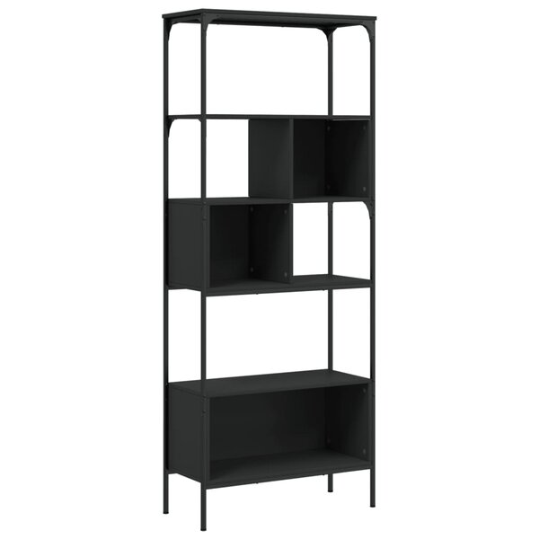 vidaXL Bibliothèque 5 niveaux noir 76x33x188 5 cm bois d'ingénierie