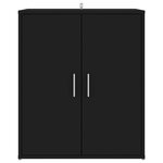 vidaXL Armoire à chaussures Noir 60x35x70 cm Bois d’ingénierie
