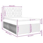 vidaXL Sommier à lattes de lit avec matelas Bleu 160x200 cm Tissu