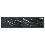 vidaXL Table console Marbre noir 140x35x75 5 cm Verre trempé