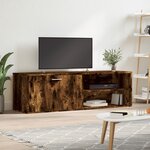 vidaXL Meuble TV chêne fumé 120x34x37 cm bois d'ingénierie