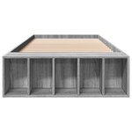 vidaXL Cadre de lit sans matelas sonoma gris 90x200 cm