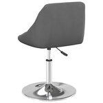 vidaXL Chaises pivotantes à manger lot de 6 Gris foncé Velours